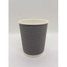 Ποτήρι γκοφρέ γκρι 8oz