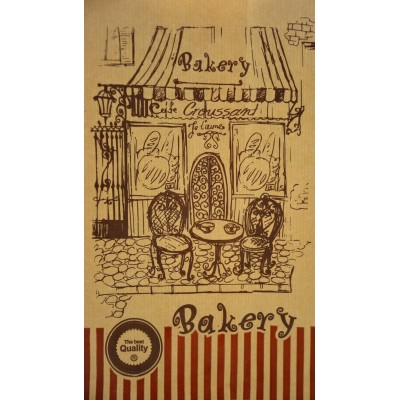 Χαρτοσακούλα κραφτ "bakery" 12 X 43